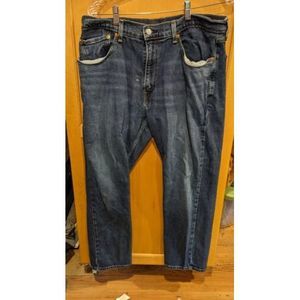 Levi's 505    Jeans 36X30 (actual 36X28.5") Blue  zipper Fly‎ Denim Jeans )